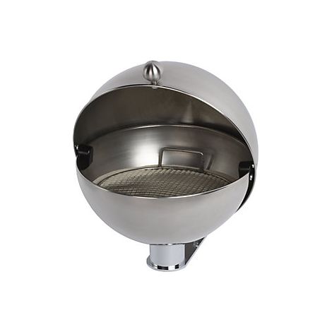 VAR  Posacenere a muro a forma di sfera in acciaio inox  da