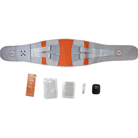 1 ceinture chauffante vibrante, 5 niveaux de chaleur, 3 modes de massage, soutien lombaire ajustable, usage quotidien