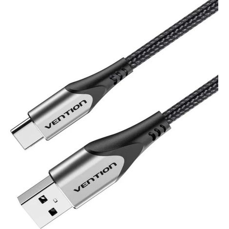Cable USB 2.0 Tipo-C Vention CODHG/ USB Macho - USB Tipo-C Macho/ Hasta 60W/ 480Mbps/ 1.5m/ Gris