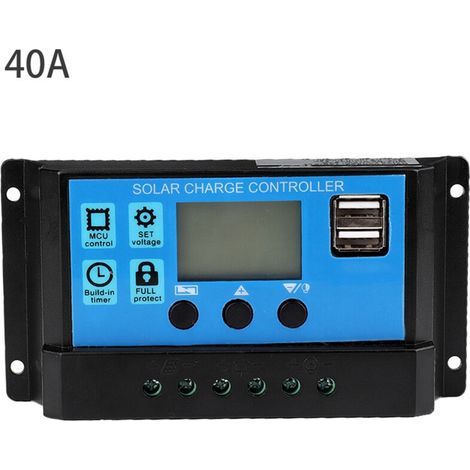 Automatischer Solarladeregler 40A 12V 24V PWM-Regler (40A) (1/5)