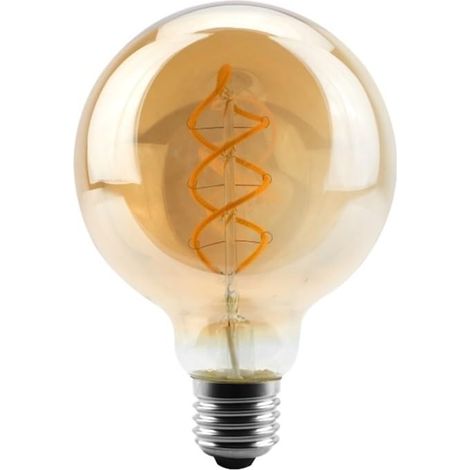 2 Pack Home Lighting, Retro LED Spiral Filament Bulb E27 4W AC220V G95 Vintage Edison Lamp(G95 E27) (1/5)