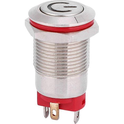 Interrupteur à bouton métallique étanche à 4 broches de 12 mm avec LED, indice de protection IP66 (1/5)
