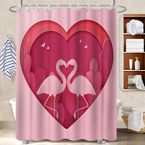 Rideau de bain 180x180 déco d‘intérieur polyester pour salle de bain pour une déco d’hiver réconfortante (1/5)