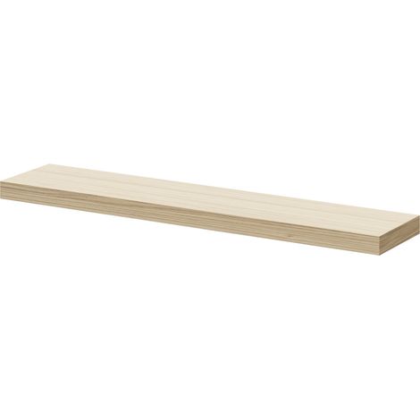 Napoli Light Oak 600mm Floating Bathroom Shelf - 600mm -