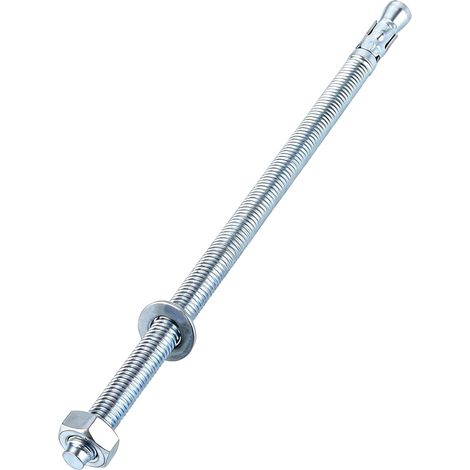 20 pcs goujon ancrage m10 cheville beton 10mm Ancre lourde boulons et écrous d'ancrage robustes Ancrage galvanisé pour charges lourdes lot de Goujon à expansion M10x220mm (1/5)