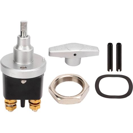 Interruptor de desconexión de batería impermeable de 12 V y 500 A – para coche, barco y autocaravana – Fácil instalación, protección universal