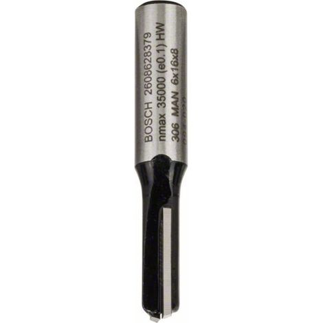 Bosch PRO Nutfräser, zweischneidig, Ø 6 × L 15,7, Schaft 8 mm