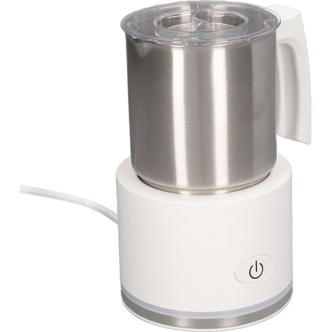 Mousseur à Lait Électrique Silencieux, Automatique pour Café et Chocolat Chaud, Détachable, Blanc, 220‑240V
