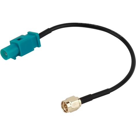 Câble Adaptateur Antenne Véhicule Fakra Z Mâle vers SMA Mâle 30cm, Antenne GPS de Voiture Câble Adaptateur, Compatible avec Radio AM/FM, Sirius XM, Radio Satellite, Module Bluetooth 4G LTE