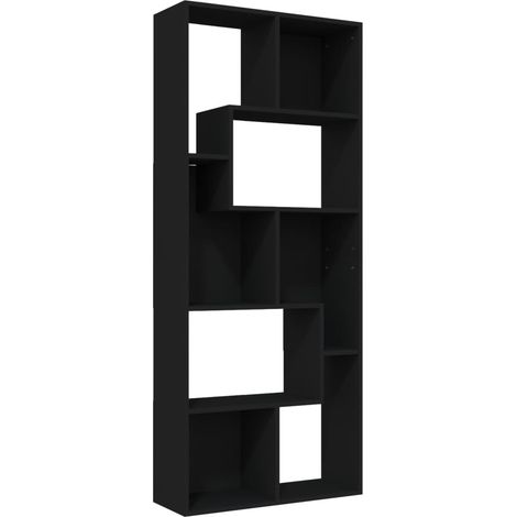 Estantería librería madera contrachapada negro 67x24x161 cm vidaXL (1/6)