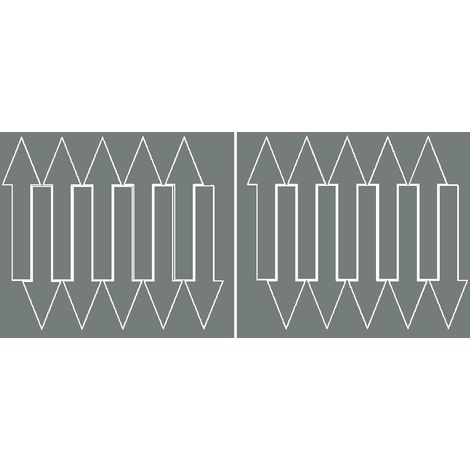 Pfeilaufkleber 15x4cm 20 Stück glänzende graue Aufkleber