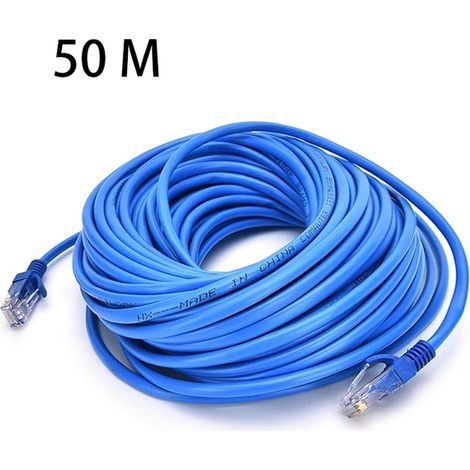 Câble Ethernet Cat5e étanche (50 m), adapté aux systèmes de caméras IP, PoE et CCTV. (1/5)