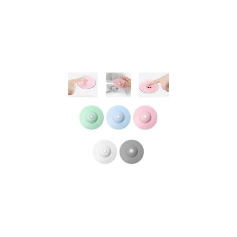 Juego de 5 tapones de silicona universales para fregadero de baño, fregona y cocina - Crezuo