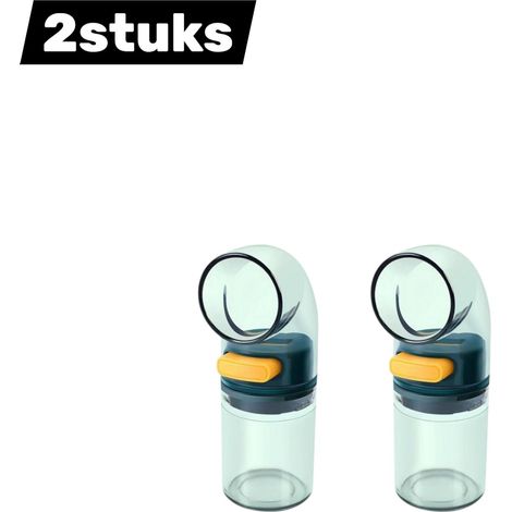 salière distributeur d herbes aromatiques salière et herbe de précision 10 ml broyeur en céramique avec revêtement antiadhésif dosage en un clic vert foncé lot de 2 salières (1/4)