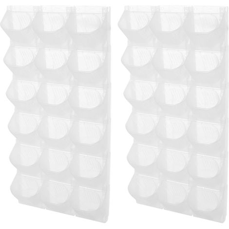 Support de pot de fleurs, design vertical, capacité de 36 pots, Blanc (1/2)
