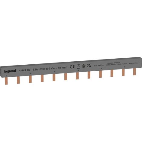 Pettine di alimentazione bipolare universale lunghezza 12 moduli - LEG404946