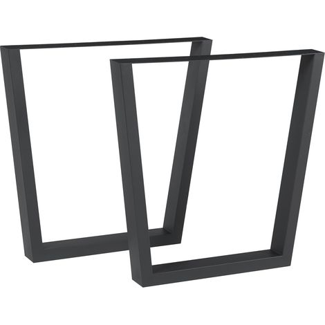 Tischgestell 2er Set Lalling 72x55/75cm Schwarz [en.casa]