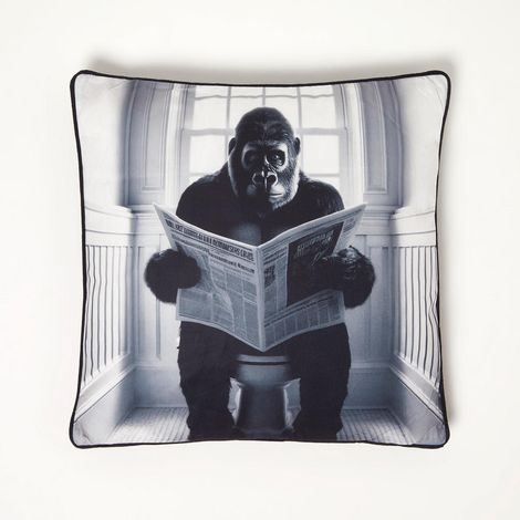 HOMESCAPES Gorilla Toilet Cushion, 45 x 45 cm (1/5)
