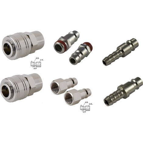 Lot 8 embouts et raccord air de type euro
