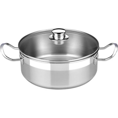 FPLUS cacerola bra inox 26 cms ancora , Fabricada en acero inoxidable 18/10.
Triple fondo difusor que asegura un eficiente reparto del calor.
Apta para todo tipo de cocinas, inclui