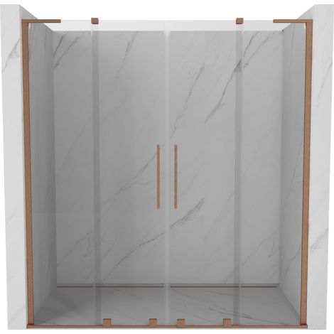 Mexen Velar L Duo porte de douche coulissante 170 cm, transparent, cuivre brossé - 871-170-003-02-65 (1/5)
