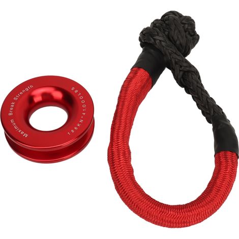 Kit de poulie de retenue de corde et manille haute résistance pour dépannage de quads, SSV, remorques, camions, SUV et 4x4 tout-terrain (1/5)