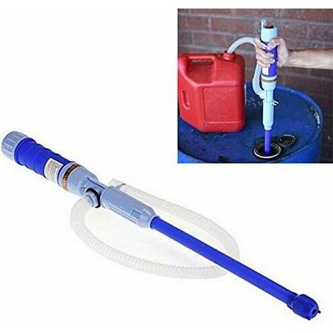 Pompe à Eau Portable sur Batterie, Pompe Diesel Électrique de Transfert, Pompe d'Amorçage pour Carburant et Huile, Pompe à Essence Bleue (1/5)