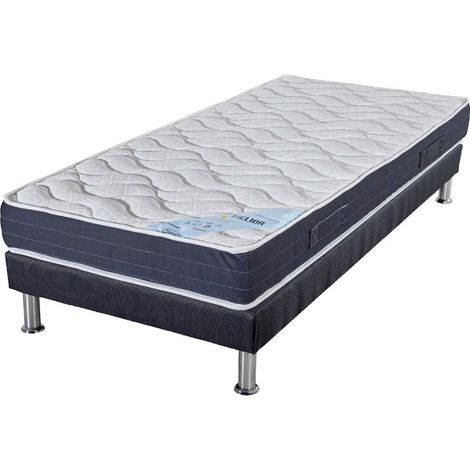 Matelas mousse + Sommier SR9 Deco 90x190 Melior - H. 20 cm - Soutien ferme (1/5)