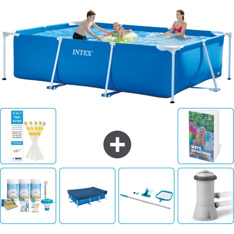 Rechteckiger Frame Pool - 300x200x75 cm - 7-teilig S162
