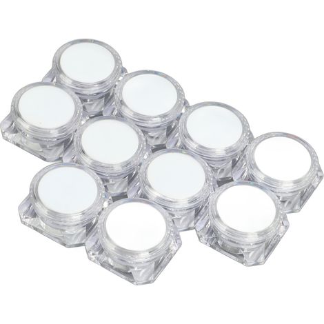10 Pots Diamant Vides en Plastique Réutilisables pour Crèmes et Soins Visage (1/5)