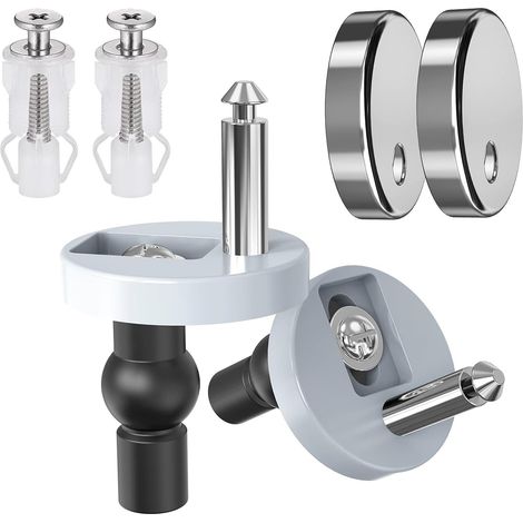 WC-Sitz-Scharnierschrauben-Set (2 Schrauben), Schnellverschluss-Befestigungen für das obere Scharnier, Ersatzteile für WC-Sitze (1/5)