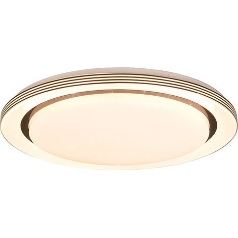 ATRIA PLAFONIERA LED BORDO NERO CON TELECOMANDO MULTIFUNZIONE CON DIFFUSORE EFFETTO CIELO STELLATO D.48CM incl. 1x SMD LED, 21W · 1x 2500lm, 3000 - 6000K (1/5)