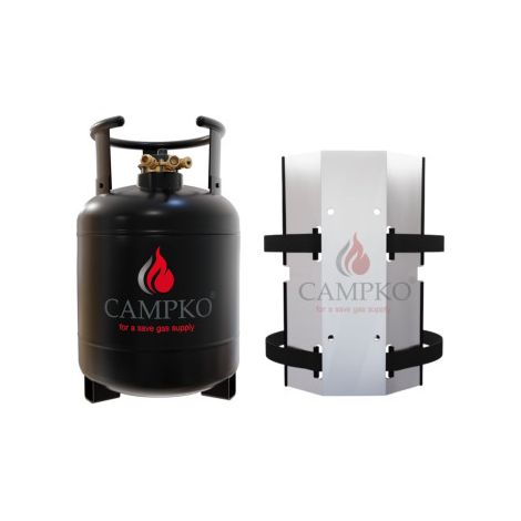 PACK CAMPKO Bouteille GPL Bluetooth Réservoir 15L + Support mural Camping Car