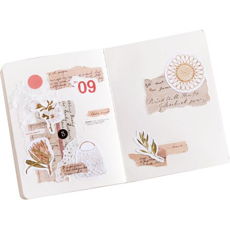 46 autocollants floraux et végétaux à décorer soi-même, pour cahier, attrape-rêves ou autre objet décoratif.