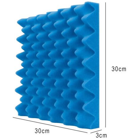 Paquet 12 panneaux mousse acoustique oeuf insonorisant 1"x12"x12" traitement son (1/2)