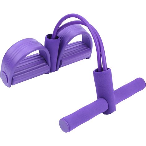 Tubes de Résistance avec Poignées pour Entraînement Abdominaux et Jambes à Domicile (Violet)