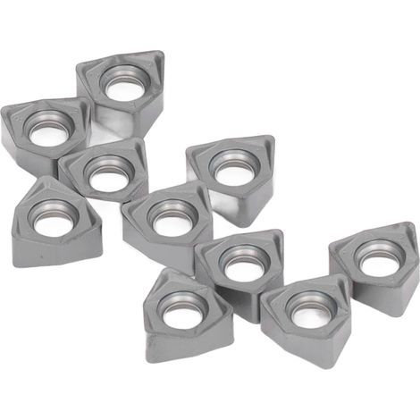 10 plaquettes de tournage en carbure indexables et revêtues pour le fraisage du bois sur tours CNC RWNMU040308‑ER‑R (1/5)