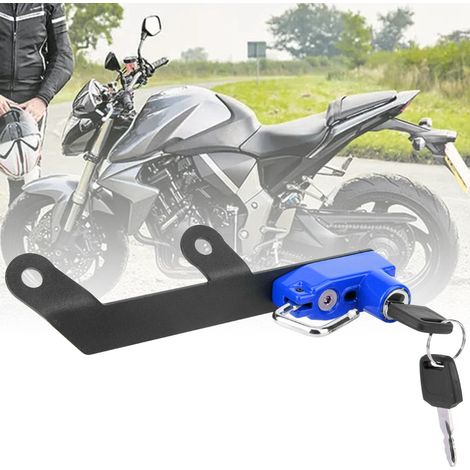 Antivol de casque de moto en alliage d'aluminium (bleu) pour Honda CB1000R 2008-2016 (1/5)