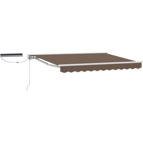 Store banne électrique rétractable, gris-brun, 5 x 3 mètres (1/5)