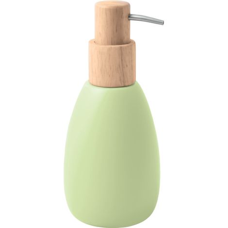 Distributeur de savon polyrésine et bois SVEN Matcha Spirella