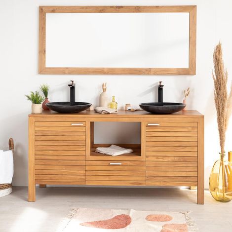 Mueble de teca para lavabo Courchevel 160 cm