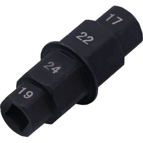 Axe de Roue Avant Moto,Clé pour Axe de Roue,Clé pour Axe de Roue de Moto,Douille Speciale Moto,Axe Hexagonal,Axe de Roue Moto,Axe de Roue Avant (Noir) (1/5)
