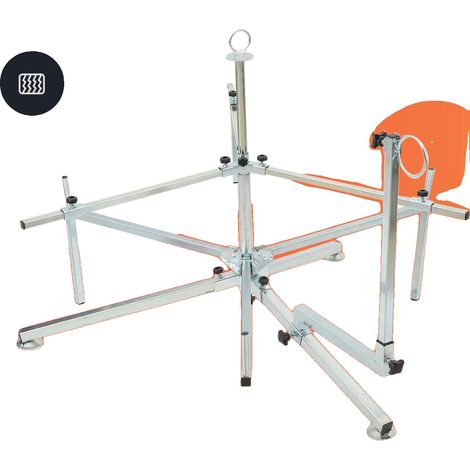 Soporte para tuberías de calefacción, fabricado en acero, dimensiones 60 cm x 40 cm x 30 cm, compatible con tuberías estándar, instalación desmontable, capacidad de carga de 100 kg. (1/5)