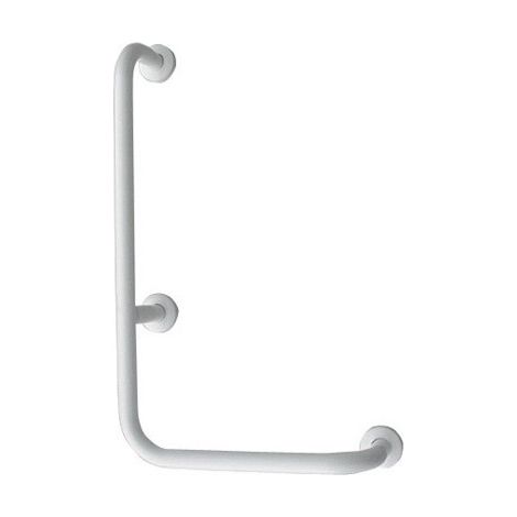 CORRIMANO ANGOLARE CON MONTANTE A SINISTRA cm. 35 x 65 sx Acciaio Inox
