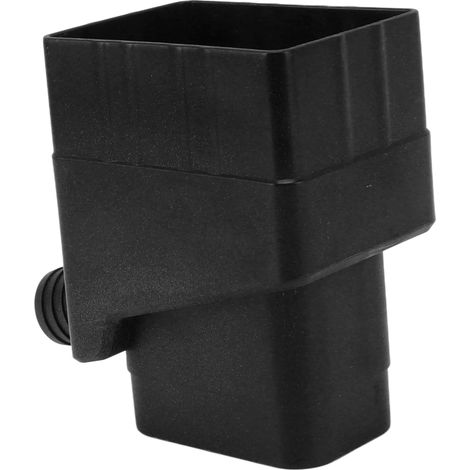 Système de récupération d'eau de pluie professionnel résistant aux UV avec kit de dérivation de descente de gouttière pour jardin et pelouse extérieurs (noir) (1/5)
