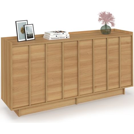 Anrichte 160 cm ROSIE 4 Türen in Buchenholzoptik minimalistisches Design