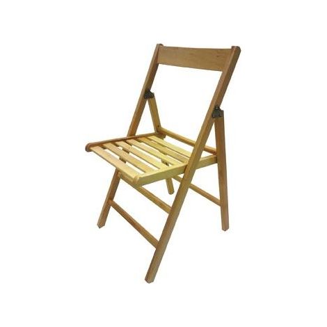 SEDIA PIEGHEVOLE RICHIUDIBILE IN LEGNO FAGGIO NATURALE SALVASPAZIO PIC NIC 17932 (1/4)