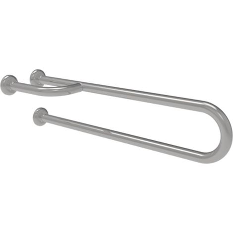 Barra maniglione fissa e piede cm80 inox lucido (1/3)