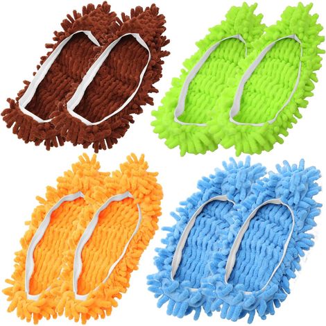 Set di 4 paia di piccole pantofole per la pulizia, pantofole da donna, pantofole da cucina e da bagno