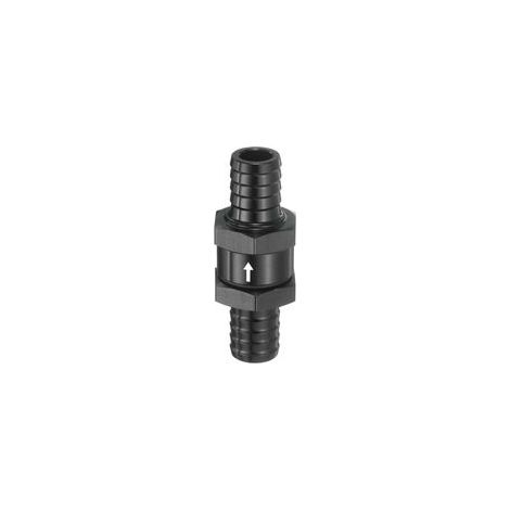 Clapet antiretour de carburant de 14 mm, antiretour à sens unique, accessoires de contrôle en alliage d'aluminium pour essence, diesel, gaz, huile, air, eau, noir (1/5)